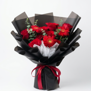 Buket Bunga Mawar dan Gerbera