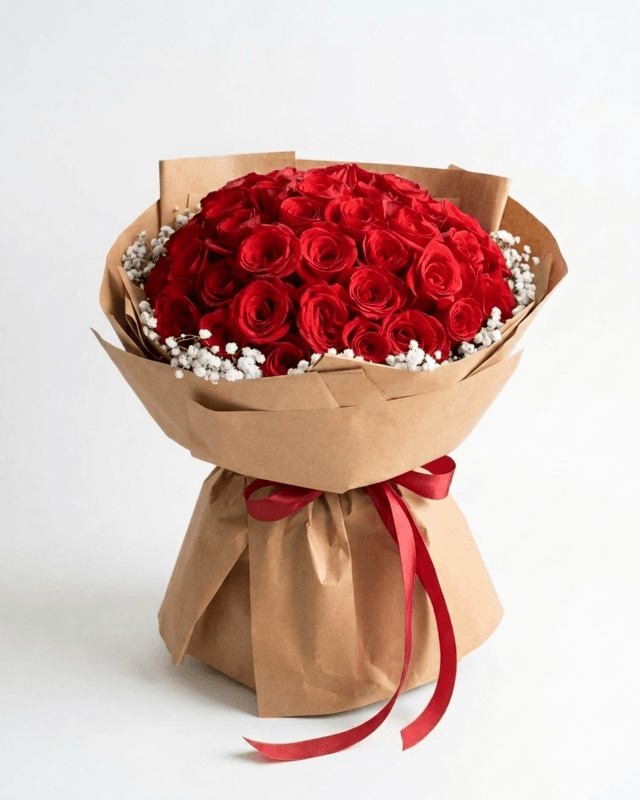 Buket Bunga Mawar Merah