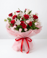 Buket Bunga Mawar dan Lili