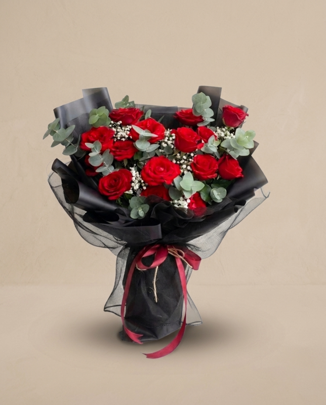 Buket Bunga Mawar Merah