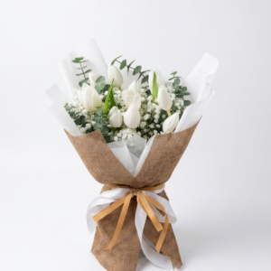 Buket Bunga Tulip Putih