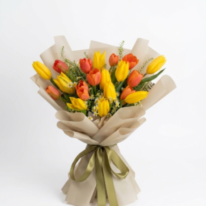 Buket Bunga Tulip Kuning dan Orange
