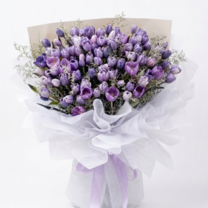Buket Bunga Tulip 100 Tangkai