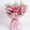 Buket Bunga Mawar dan Lili