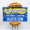 Papan Bunga Happy Wedding