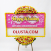 Papan Bunga Happy Wedding