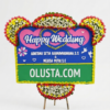 Papan Bunga Happy Wedding