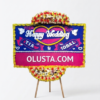 Papan Bunga Happy Wedding