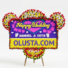 Papan Bunga Happy Wedding