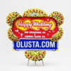 Papan Bunga Happy Wedding
