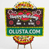 Papan Bunga Happy Wedding