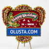 Papan Bunga Happy Wedding