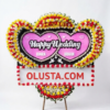 Papan Bunga Happy Wedding